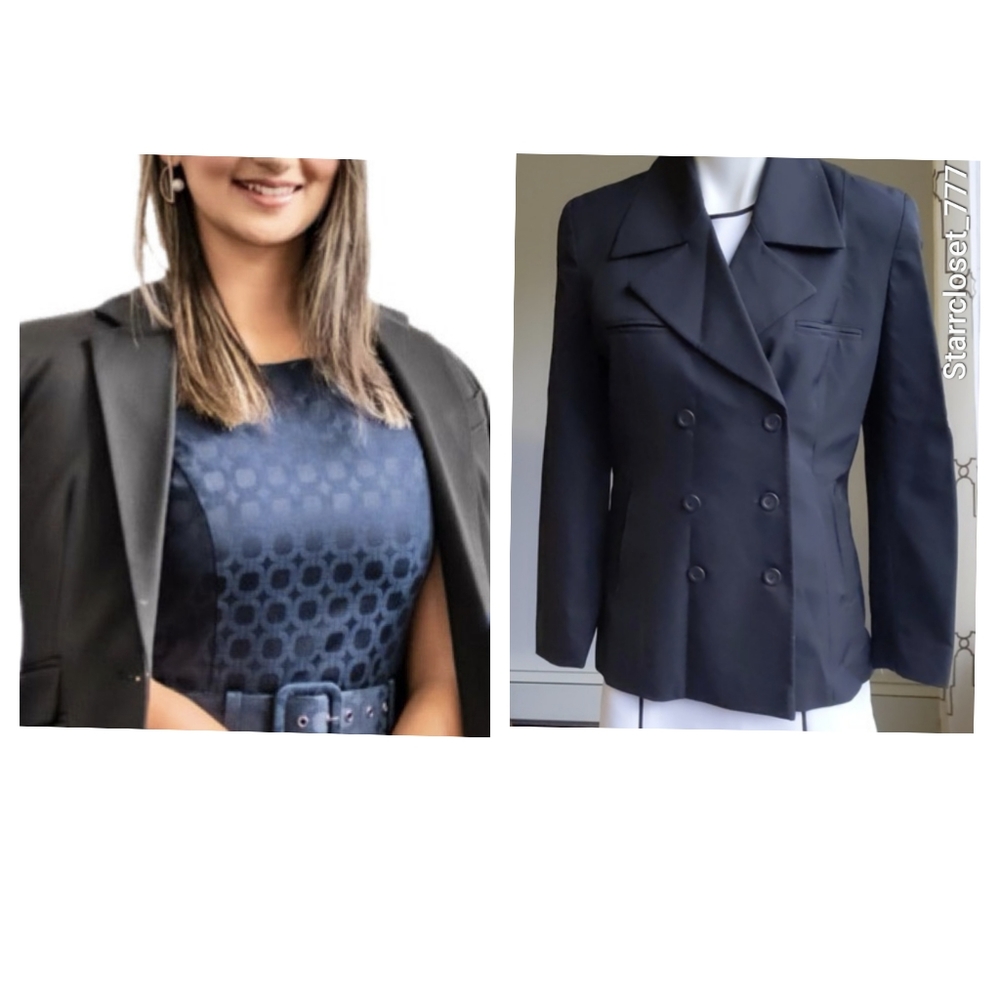 Thalian Black Blazer pants suit set